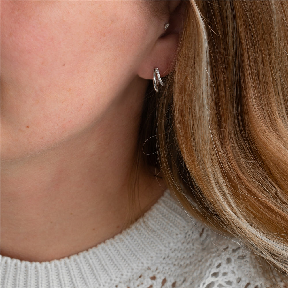 Seek + Find Courage Silver Earrings