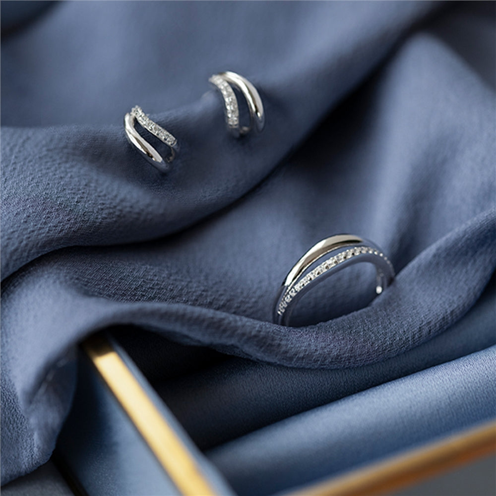 Seek + Find Courage Silver Earrings