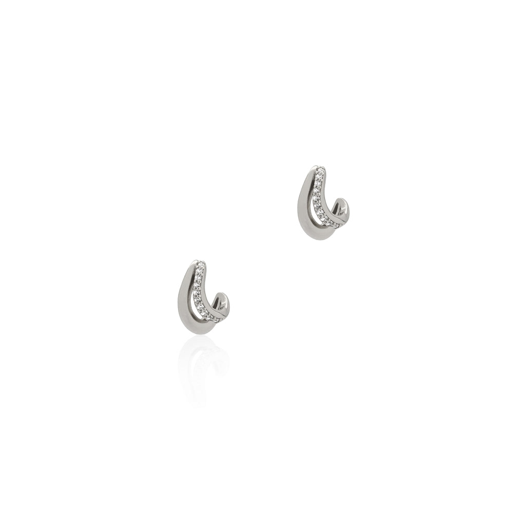 Seek + Find Courage Silver Earrings