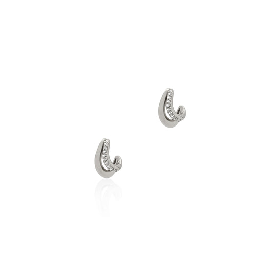 Seek + Find Courage Silver Earrings