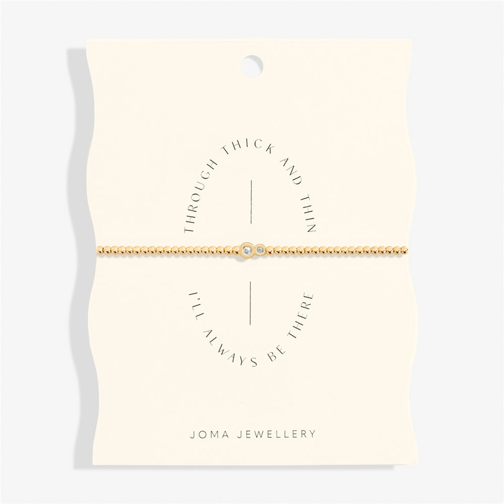 Joma Gold Share Happiness Thick and Thin Bracelet