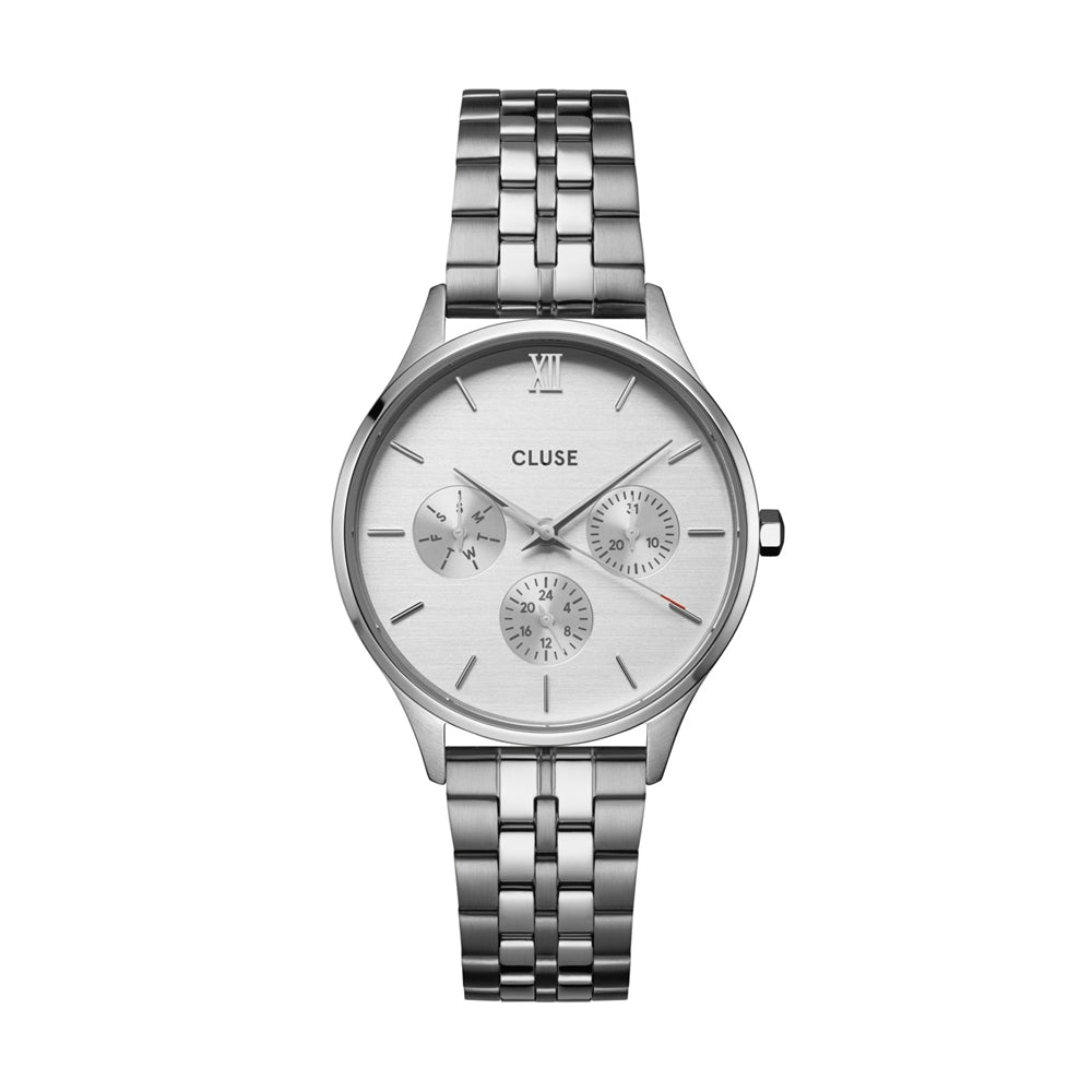 CLUSE Silver Minuit Multifunction Watch