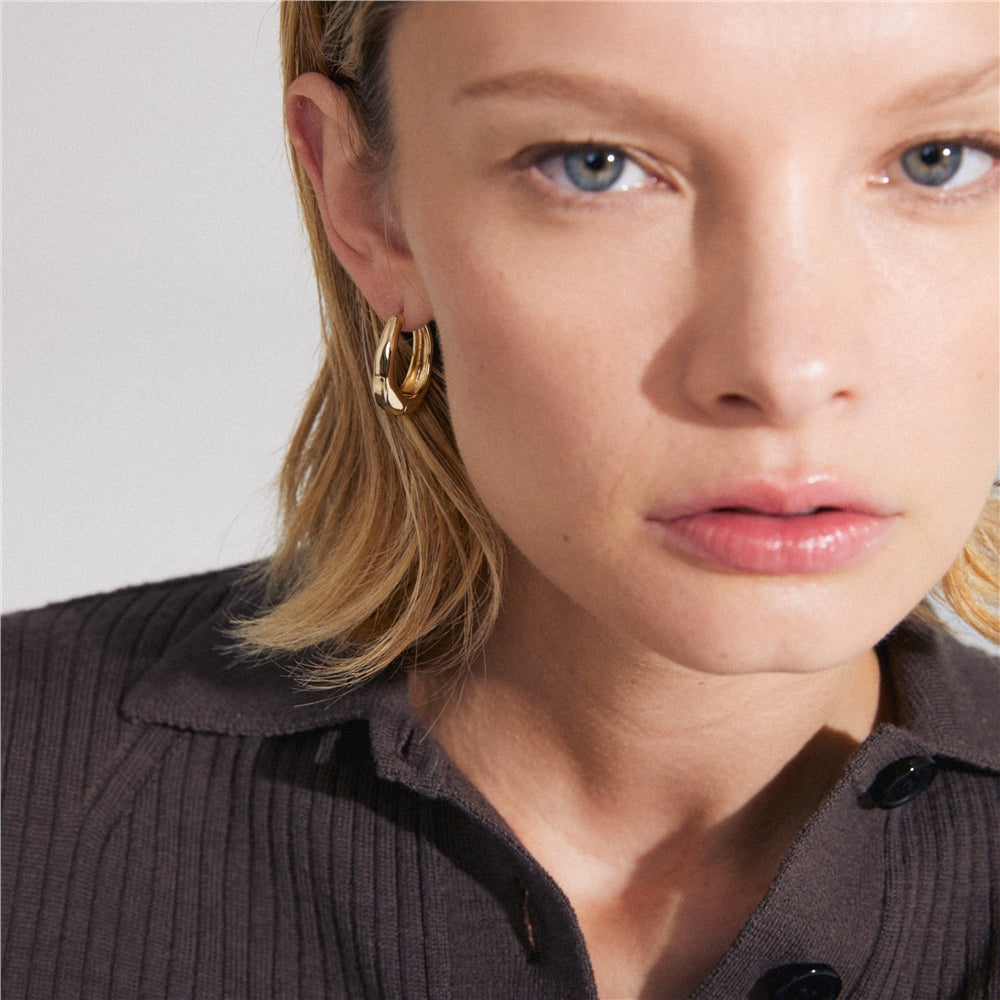 Pilgrim Gold Asher Recycled Hoop Earrings
