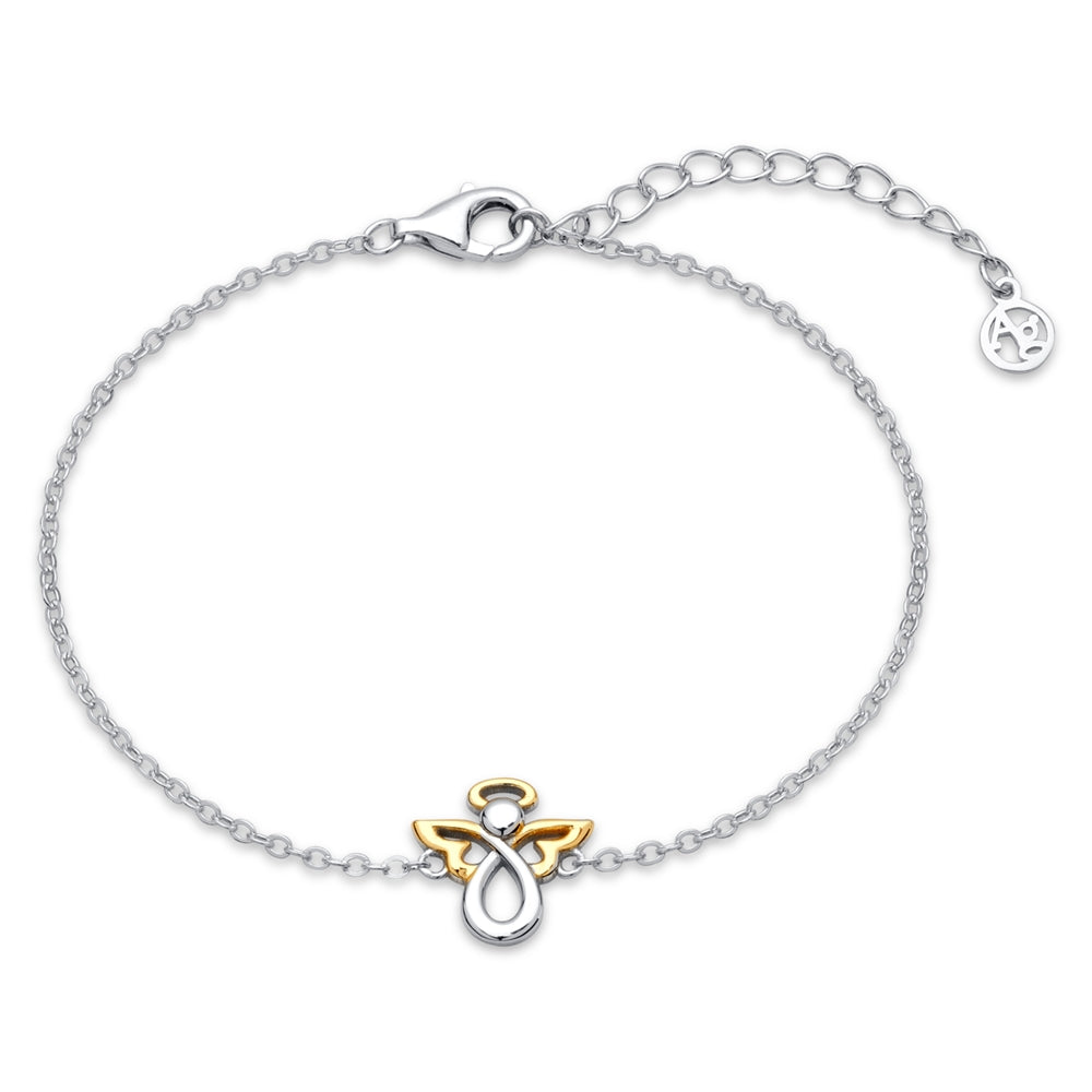 Argento Silver Two Tone Angel Bracelet