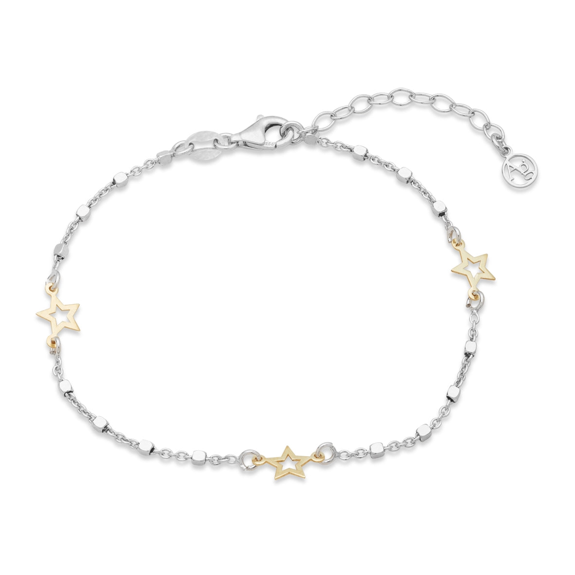 Argento Silver Two Tone Star Bracelet