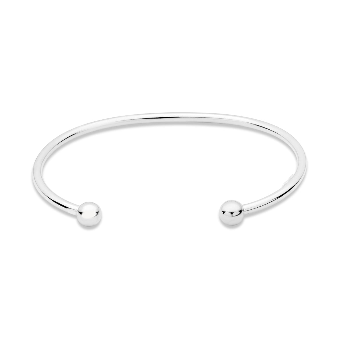 Argento Silver Ball End Bangle