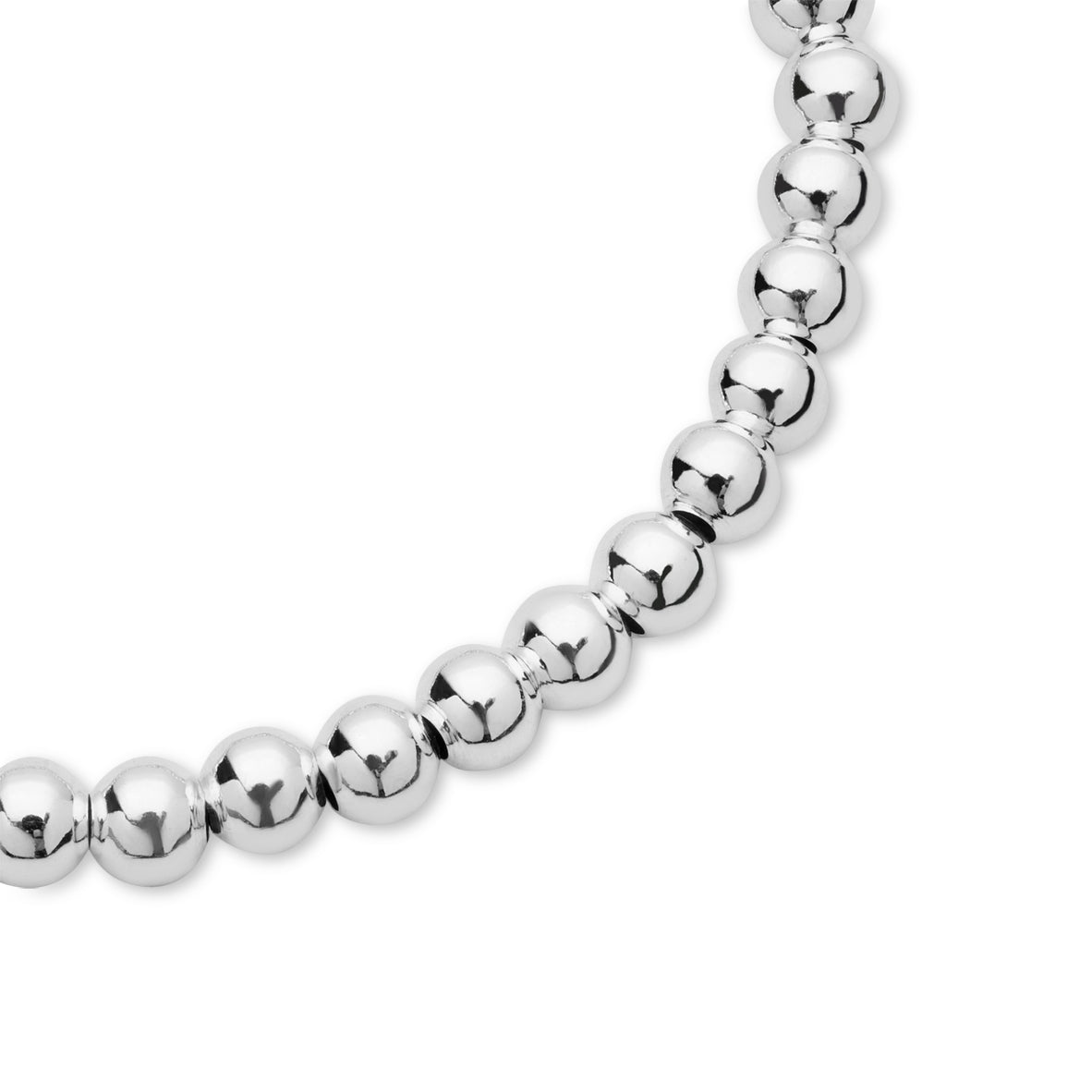 Argento Silver Simple Beaded Bracelet