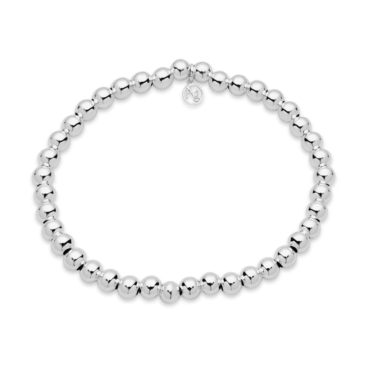 Argento Silver Simple Beaded Bracelet