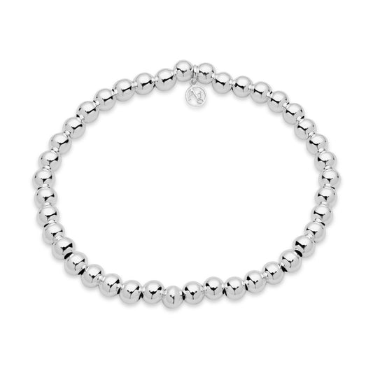 Argento Silver Simple Beaded Bracelet