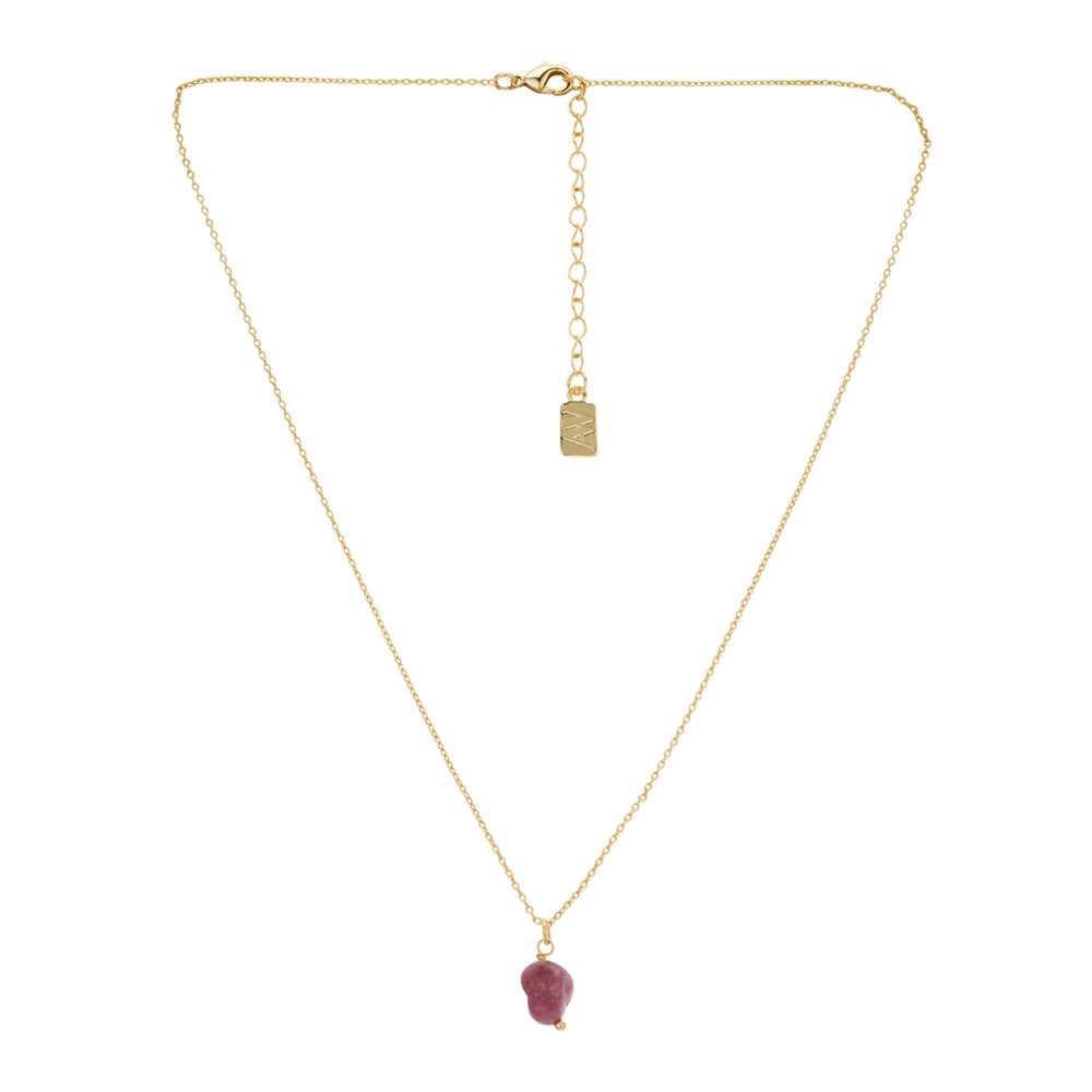 August Woods Gold Semi Precious Purple Stone Necklace