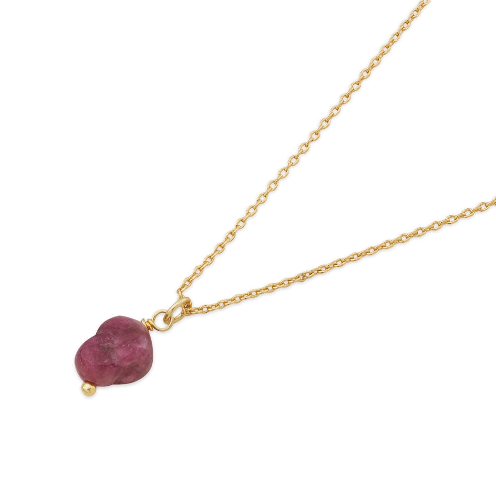 August Woods Gold Semi Precious Purple Stone Necklace
