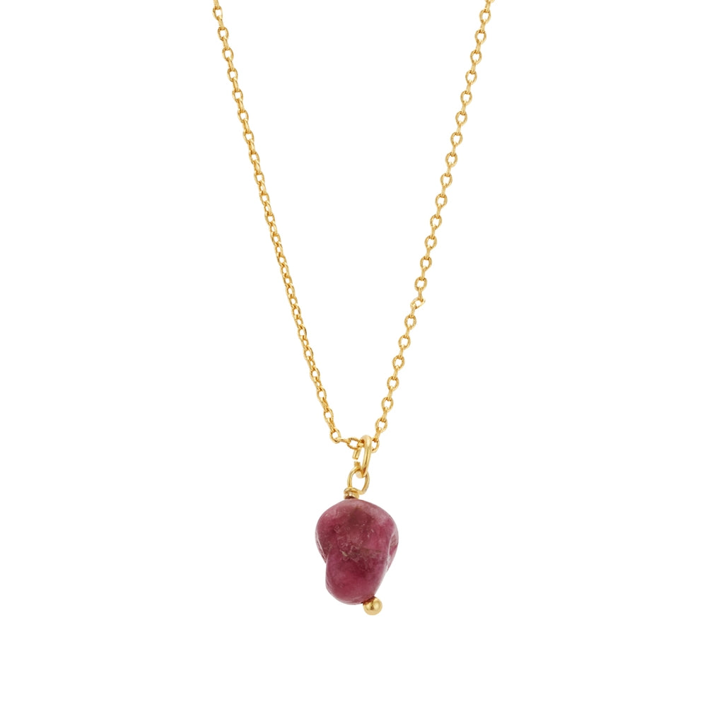 August Woods Gold Semi Precious Purple Stone Necklace
