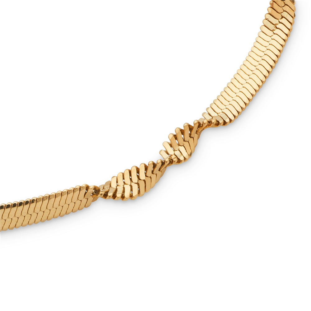 Over & Over Gold Stainless Steel Delicate Twist Bracelet