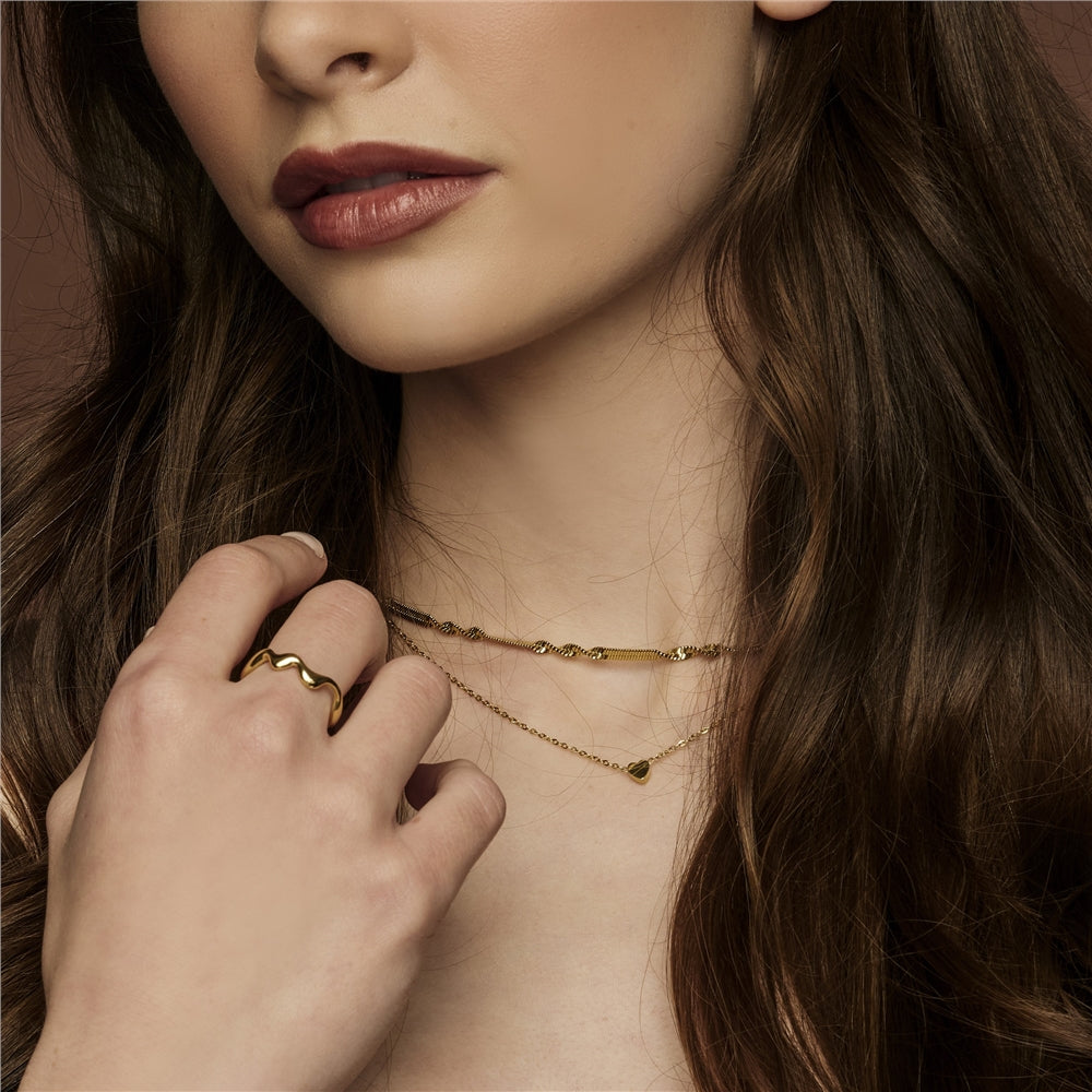 Over & Over Gold Stainless Steel Delicate Twist Necklace