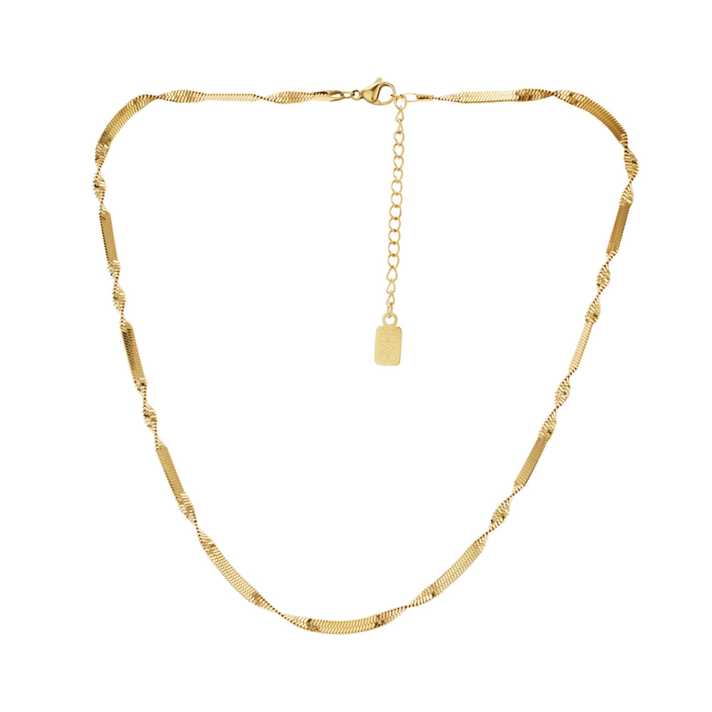 Over & Over Gold Stainless Steel Delicate Twist Necklace