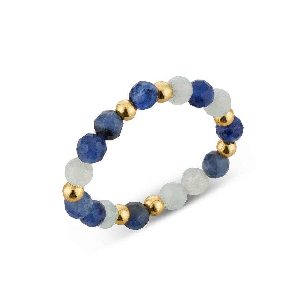 August Woods Gold Semi Precious Blue Ring