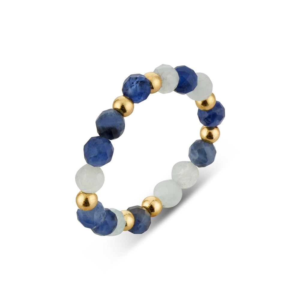 August Woods Gold Semi Precious Blue Ring