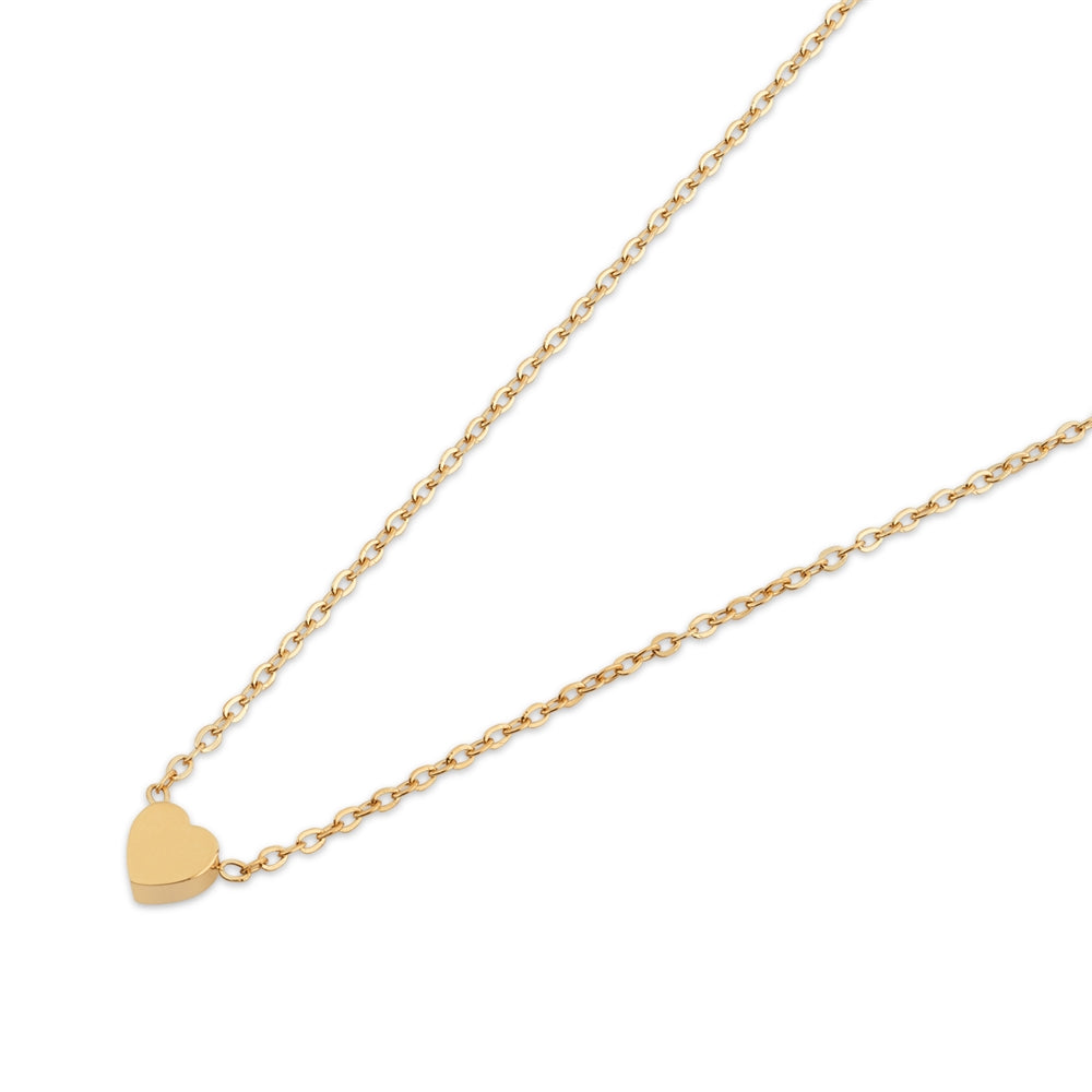 Over & Over Gold Stainless Steel Petite Heart Necklace
