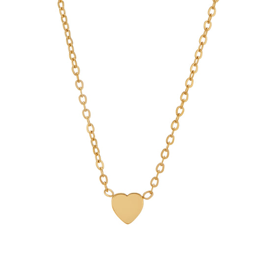 Over & Over Gold Stainless Steel Petite Heart Necklace