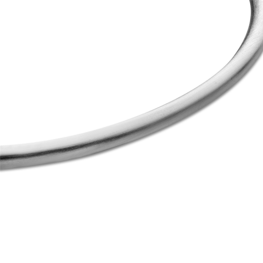 Over & Over Silver Plain Stainless Steel Bangle