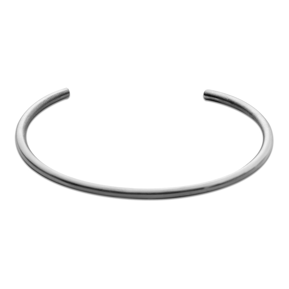Over & Over Silver Plain Stainless Steel Bangle