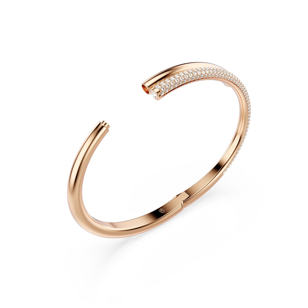 Swarovski Dextera Rose Gold Magnetic Closure White Crystal Bangle