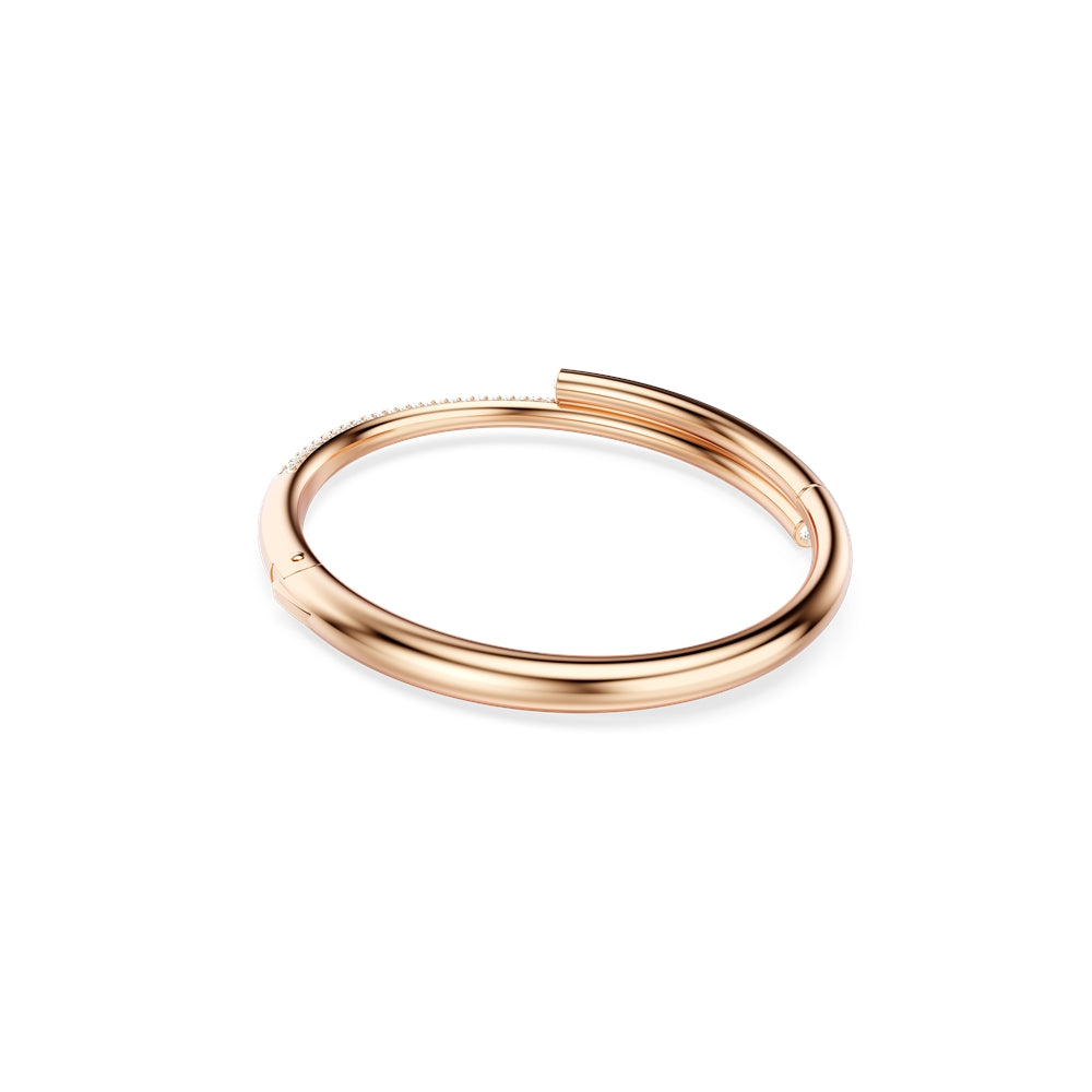 Swarovski Dextera Rose Gold Magnetic Closure White Crystal Bangle