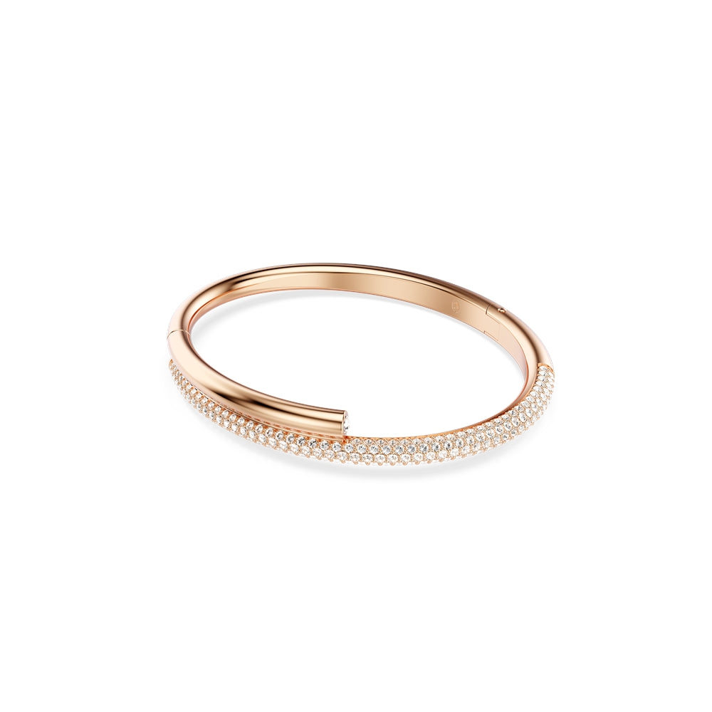 Swarovski Dextera Rose Gold Magnetic Closure White Crystal Bangle