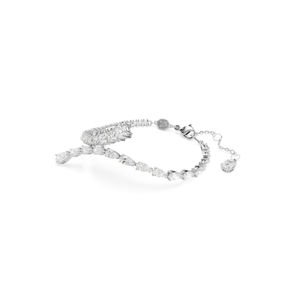 Swarovski Matrix Rhodium Plated Mixed Cut White Crystal Bracelet