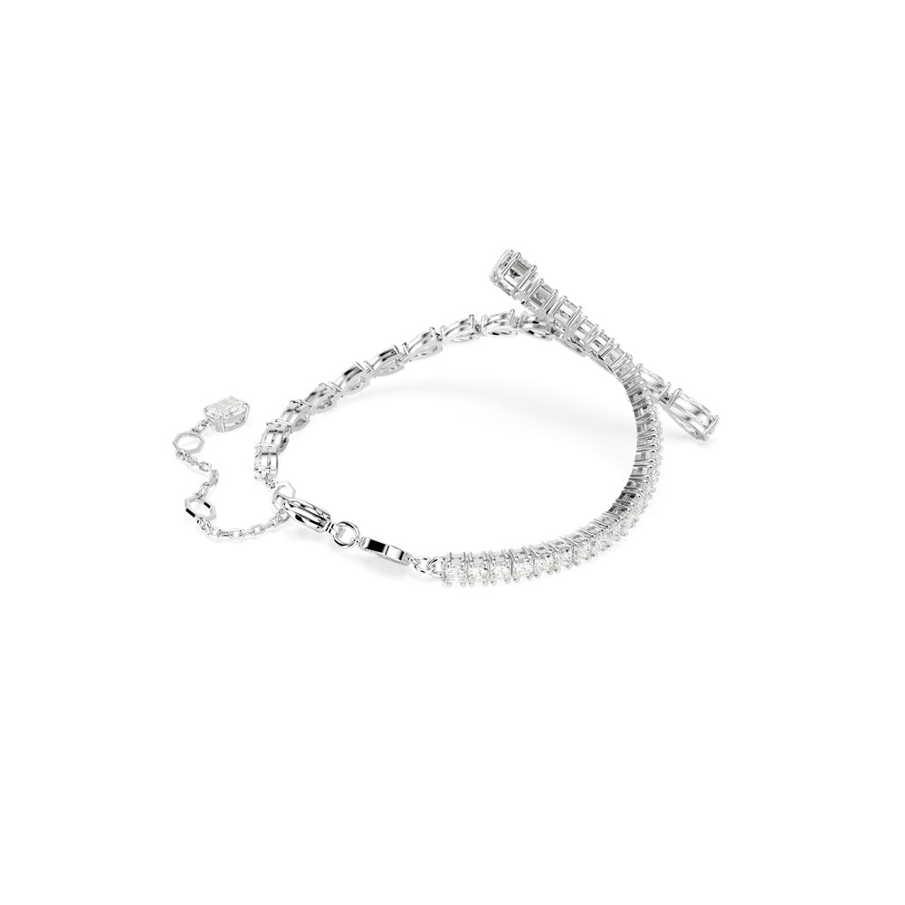 Swarovski Matrix Rhodium Plated Mixed Cut White Crystal Bracelet