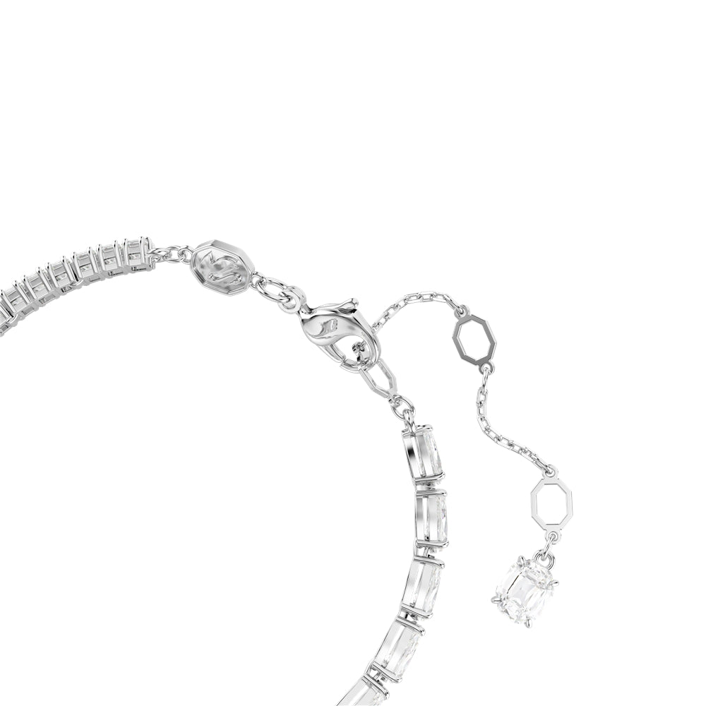 Swarovski Matrix Rhodium Plated Mixed Cut White Crystal Bracelet