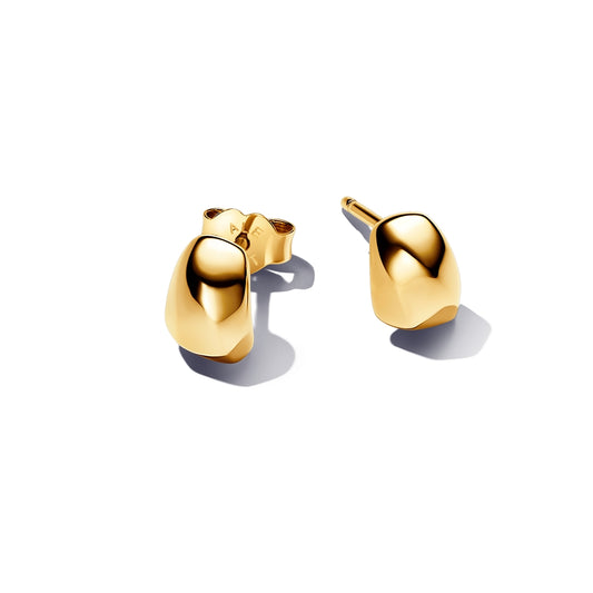 Pandora Gold Organically Shaped Stud Earrings