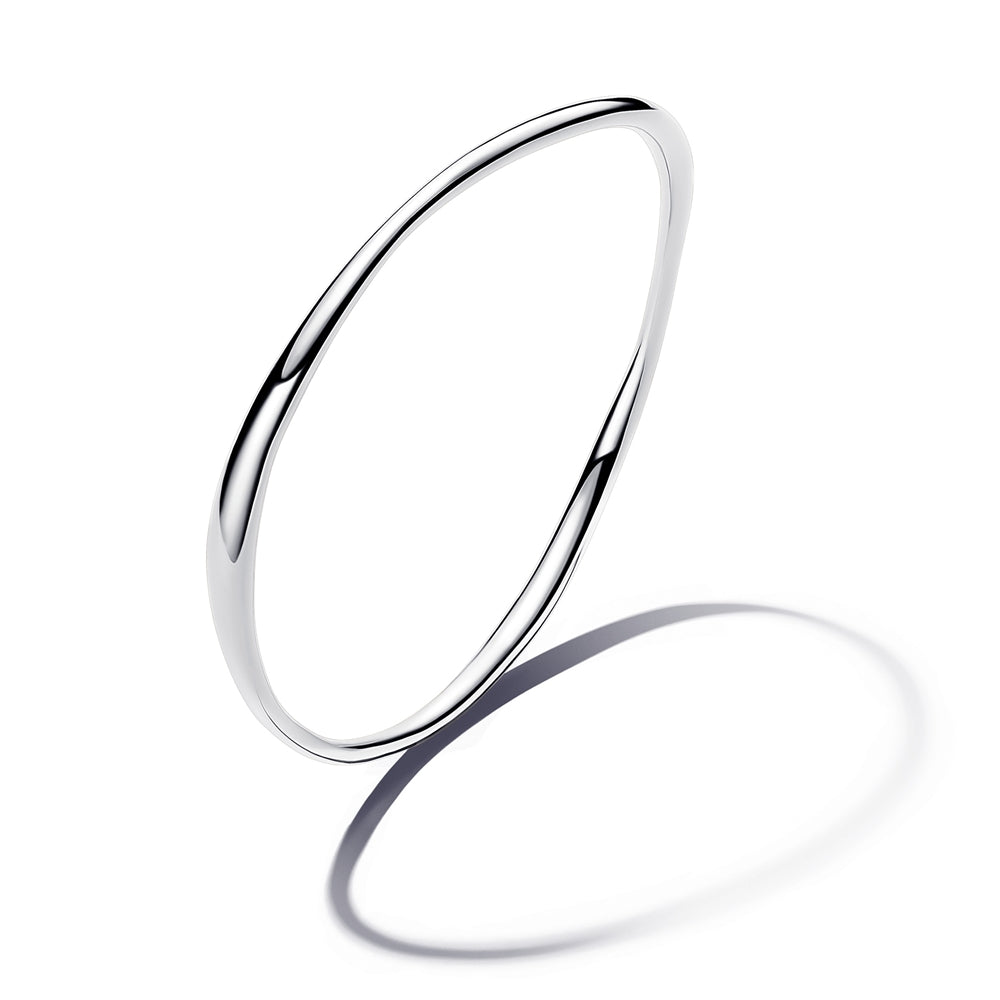 Pandora Silver Organically Shaped Bangle