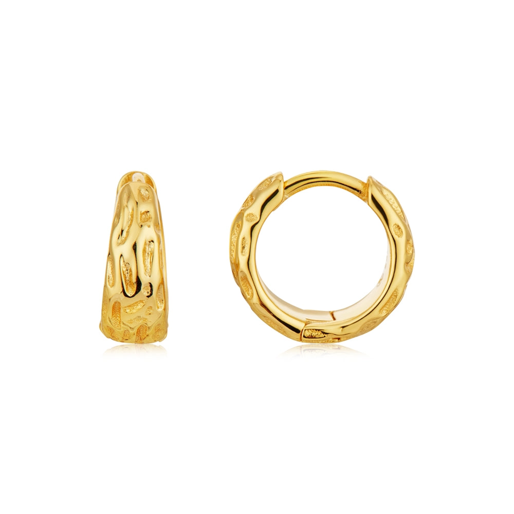 Hammer Effect Hoop Earrings