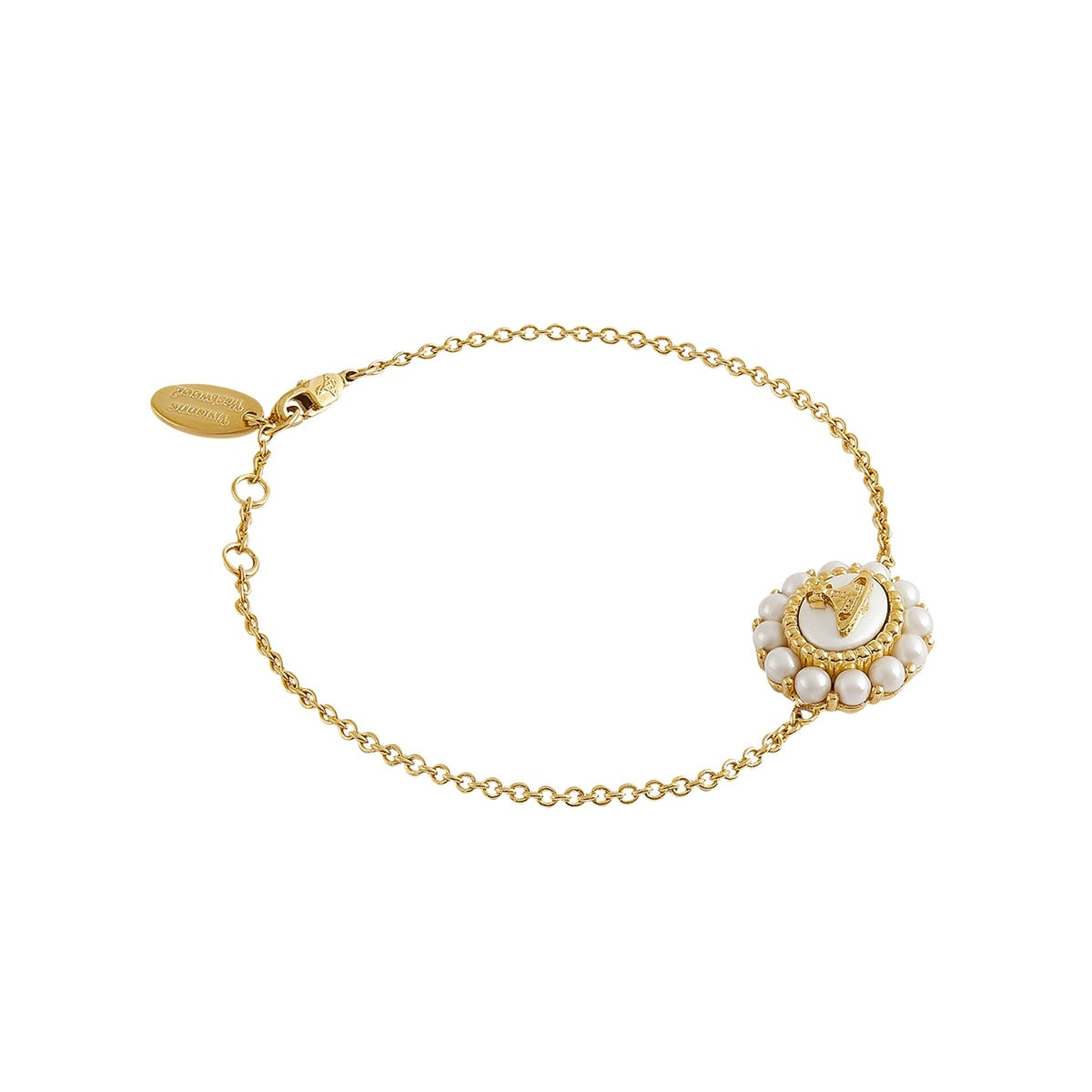Vivienne Westwood Gold Amaya Halo Pearl Bracelet
