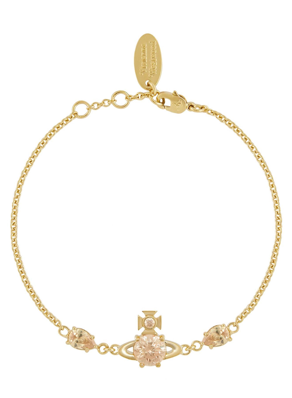 Vivienne Westwood Gold Joaquina Crystal Orb Bracelet