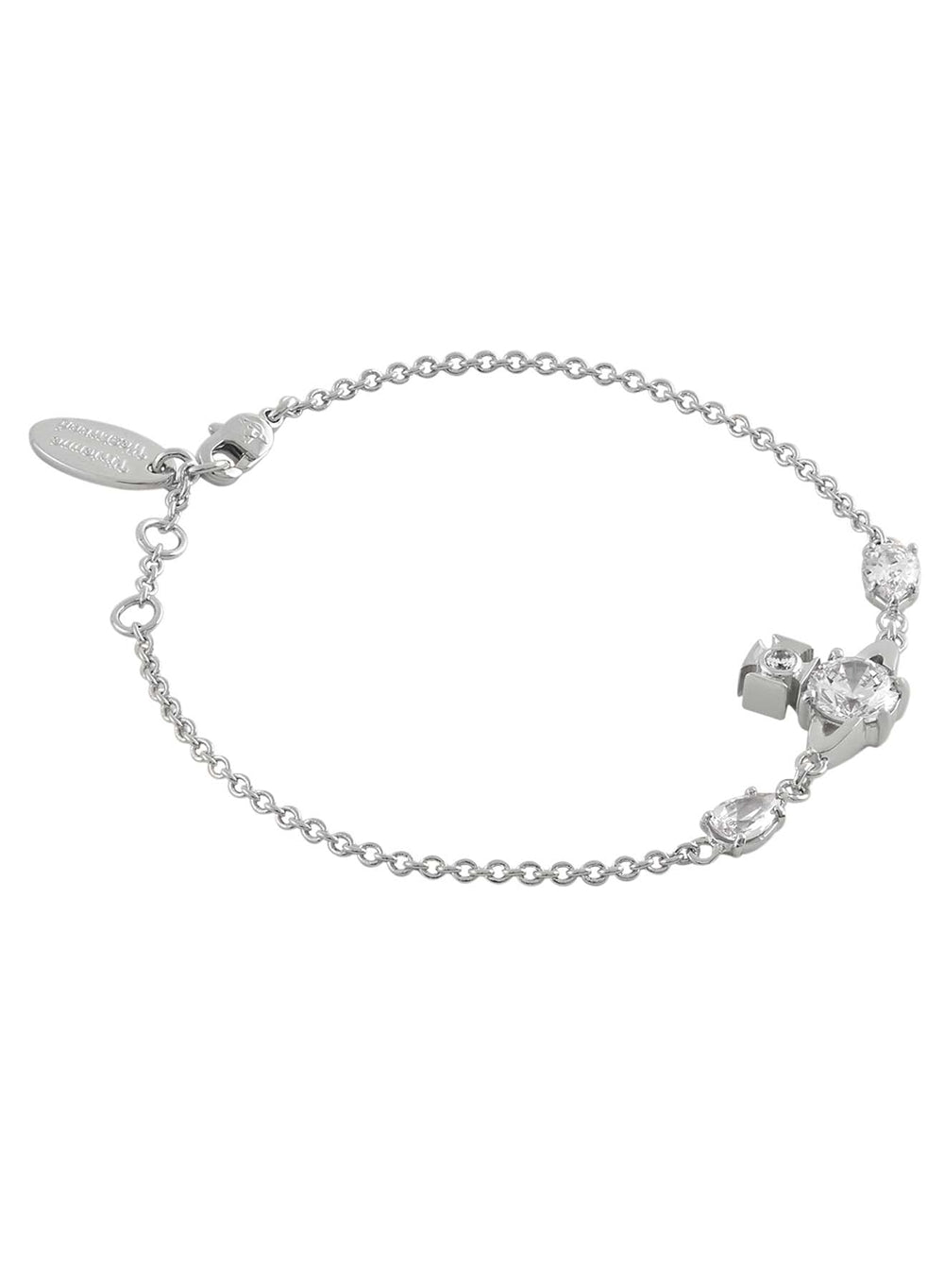 Vivienne Westwood Silver Joaquina Crystal Orb Bracelet