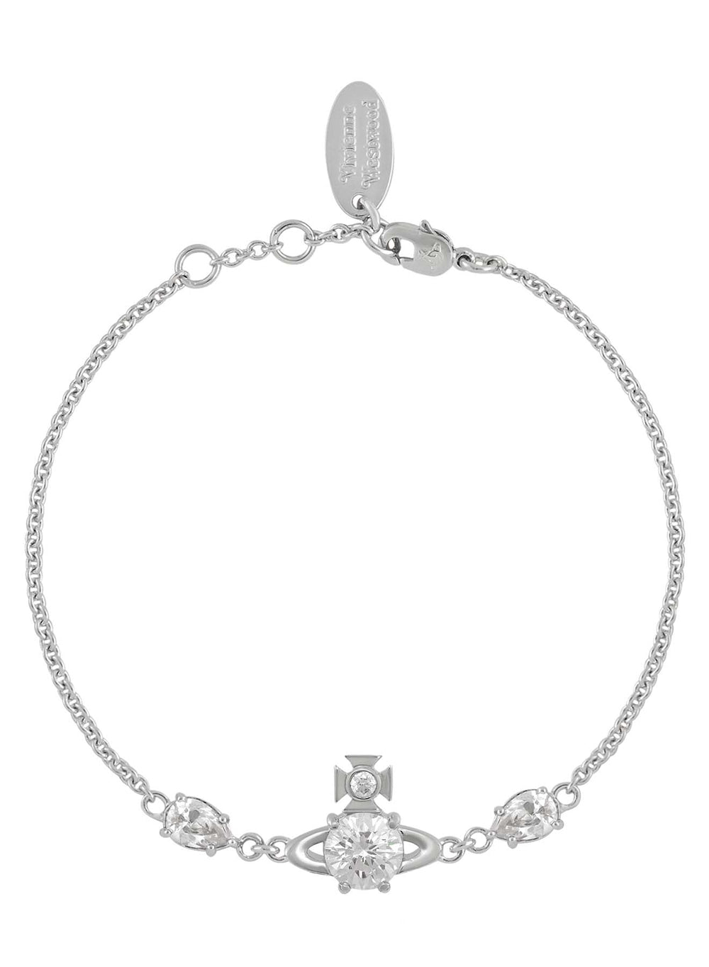 Vivienne Westwood Silver Joaquina Crystal Orb Bracelet