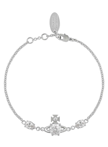 Vivienne Westwood Silver Joaquina Crystal Orb Bracelet – Argento