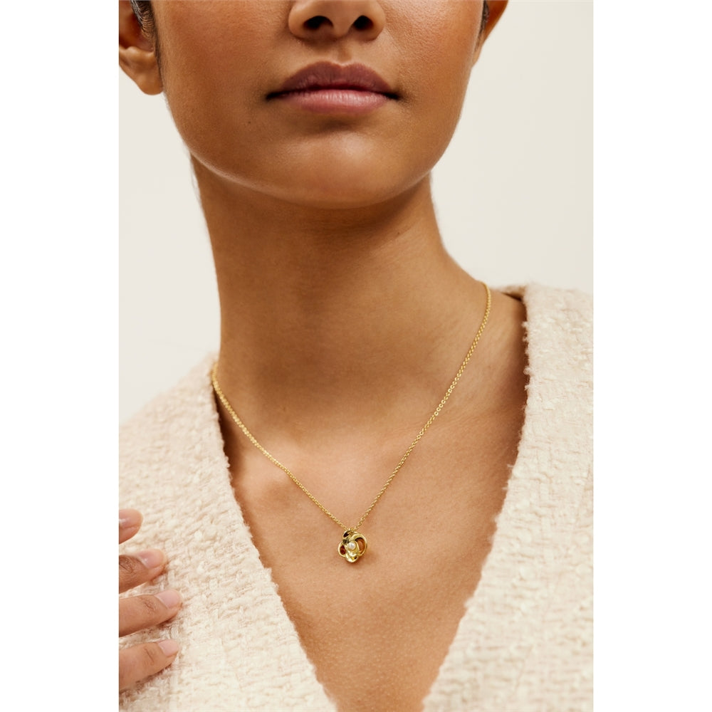 Ted Baker Gold Flora Pearl Flower Necklace