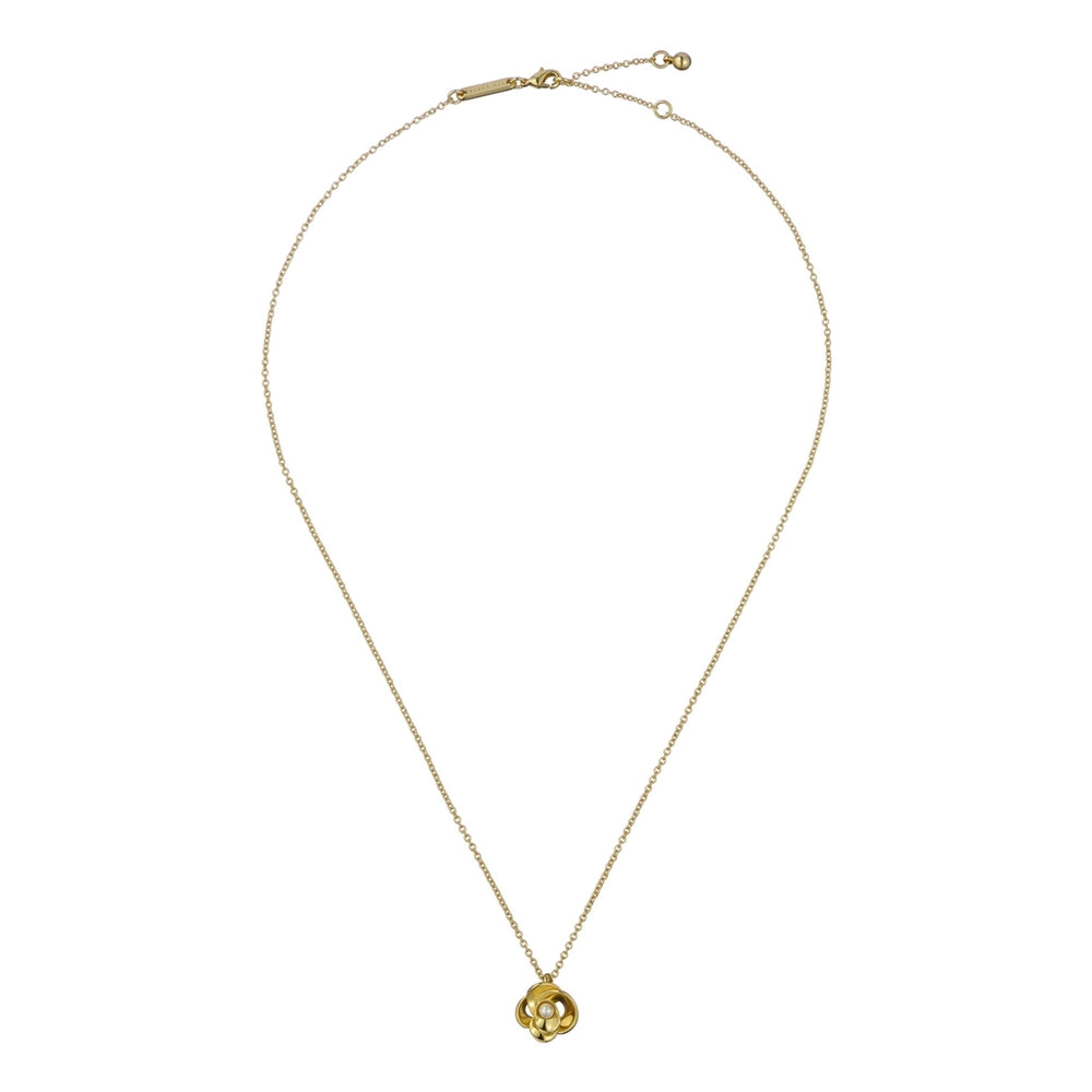 Ted Baker Gold Flora Pearl Flower Necklace