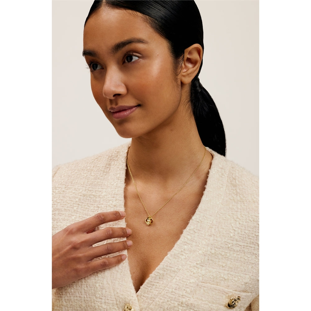Ted Baker Gold Flora Pearl Flower Necklace