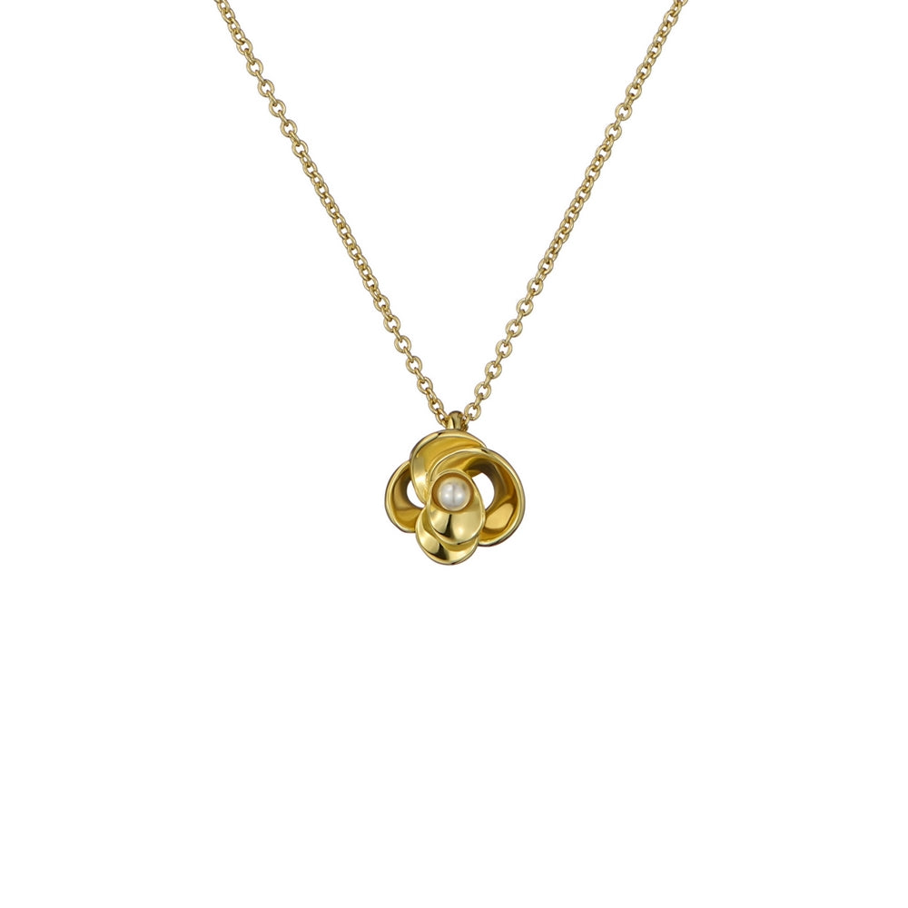 Ted Baker Gold Flora Pearl Flower Necklace