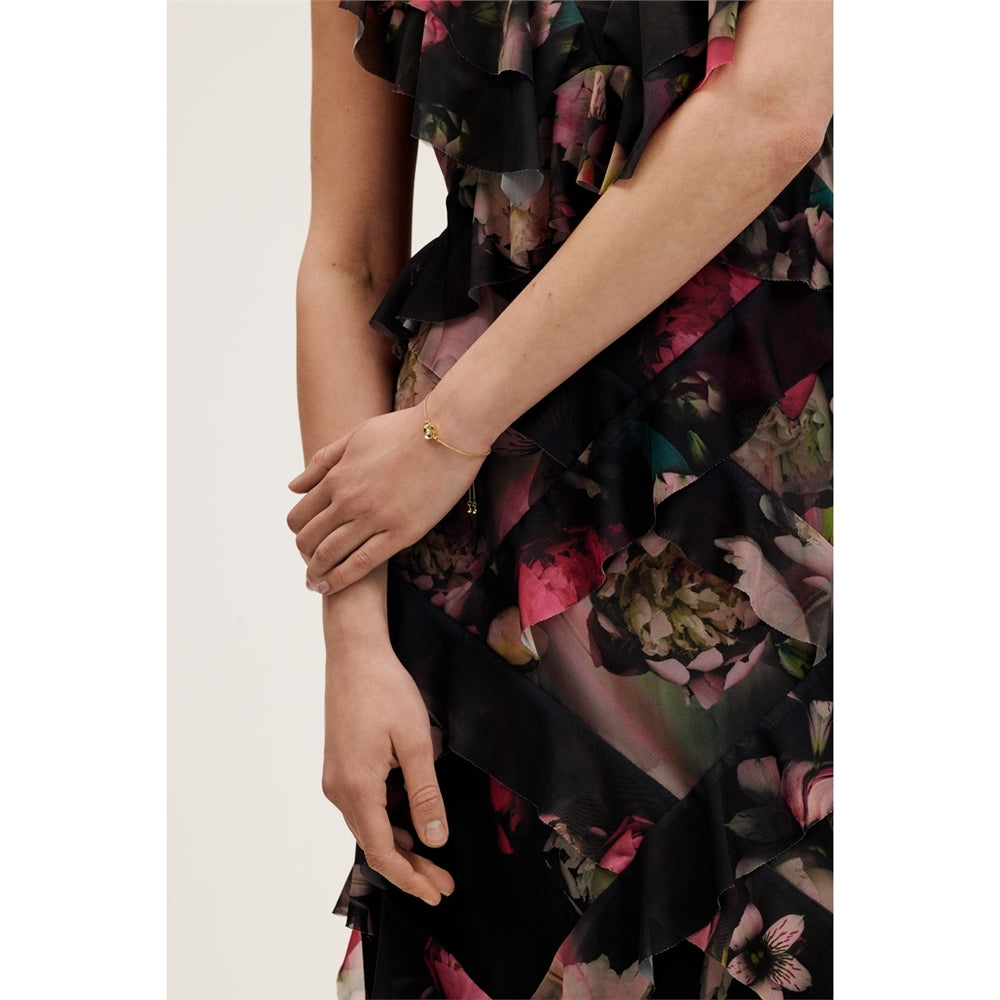 Ted Baker Gold Florie Pearl Flower Slider Bracelet