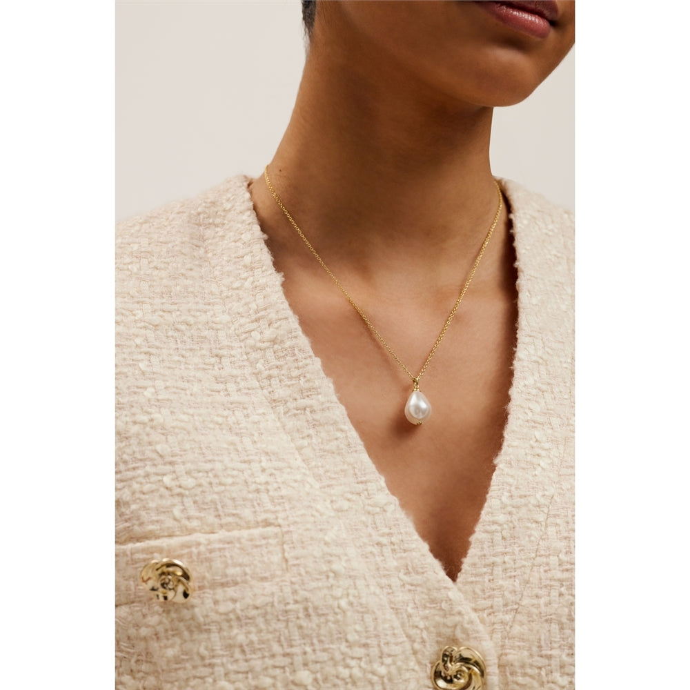 Ted Baker Gold Parmlia Pearly Chain Necklace