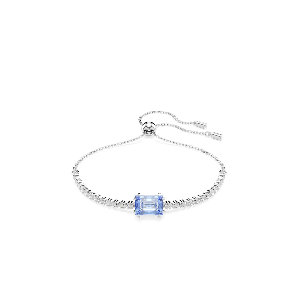 Swarovski Matrix Tennis Rhodium White + Blue Mixed Cuts Bracelet