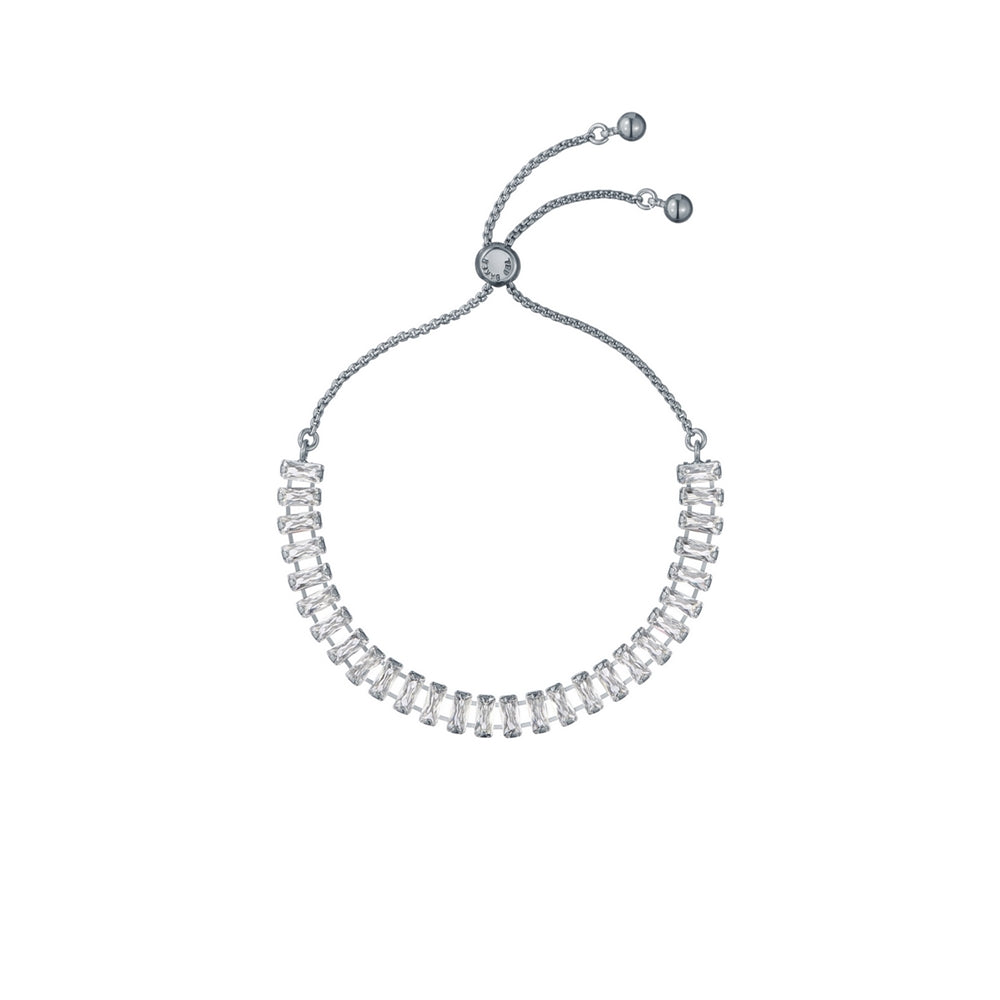 Ted Baker Silver Isabela Crystal Baguette Slider Bracelet