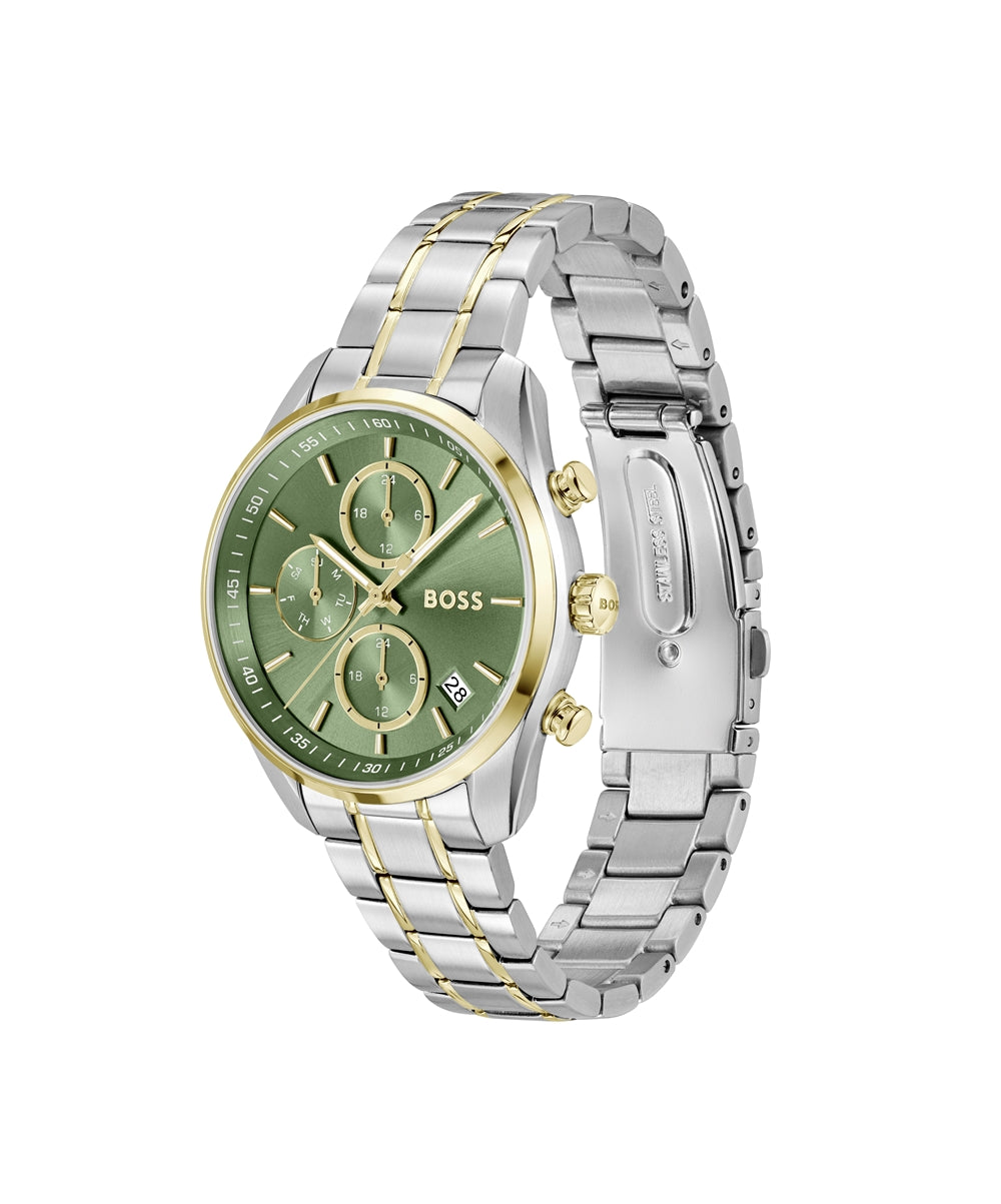 Boss Grand Tour Green & Gold Watch