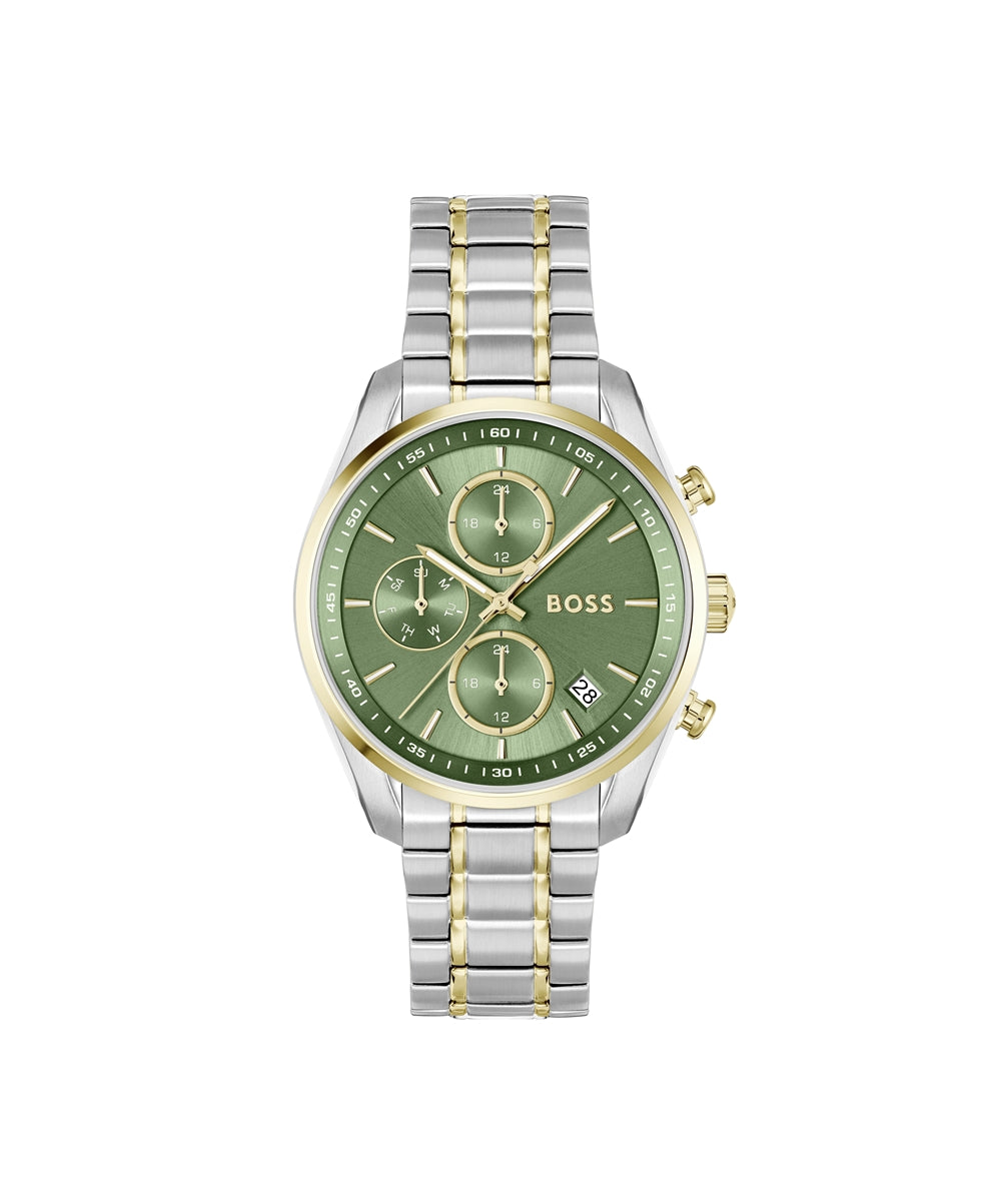 Boss Grand Tour Green & Gold Watch