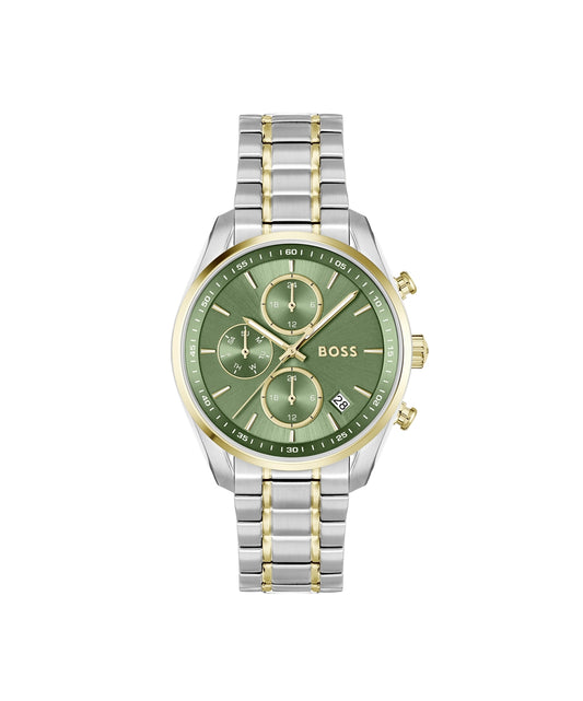 Boss Grand Tour Green & Gold Watch